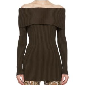 Proenza Schouler Rib Knit Off the Shoulder Top